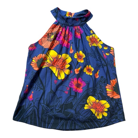Anthropologie Roopa Pemmaraju Floral Halter Tank size M - Picture 3 of 13